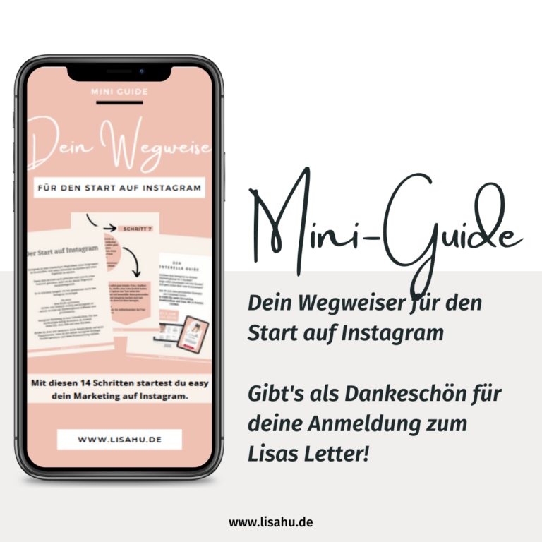 Mini-Guide "Dein Wegweiser für den Start auf Instagram"