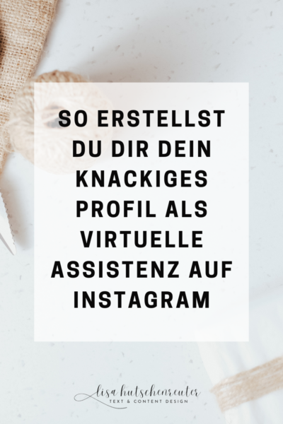 Instagram Profil als Virtuelle Assistenz